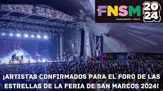 ¡Estos son los Artistas del Foro de las Estrellas de la Feria Nacional de San Marcos 2024!