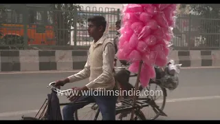 Hawai Mithai wala in Delhi: Did you know this is what Cotton Candy or buddhi ke baal is also called?