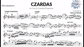 CZARDAS  for ALTO SAXOPHONE 🎼🎷 Vittorio Monti (without metronome & other instruments 👇)