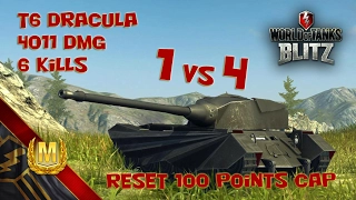 WotBlitz - T6 Dracula - 4011DMG - 6 kills - 1 vs 4