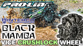 Pro-Line Interco Black Mamba 2.6" Mud Terrain Tires & Vice CrushLock Removable Hex Bead-Loc Wheel