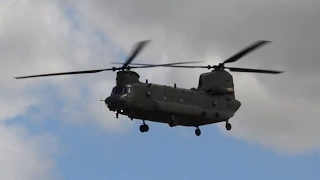 Boeing CH-47 Chinook HC.2 Royal Air Force RAF departure on Monday RIAT 2014 Air Show