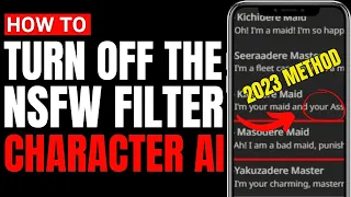 How to Turn Off NSFW Filter on Character AI 2023 (NEW METHOD)