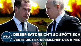 PUTINS INVASION: Dieser Satz reicht! So spöttisch verteidigt Ex-Kremlchef Medwedew den Ukraine-Krieg