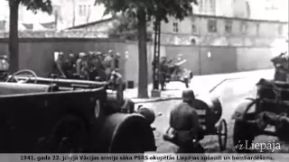 1941. gada 22. jūnijā Vācijas armija sāka apšaudīt PSRS okupēto Liepāju