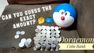 Doraemon Coin Bank - guess the amount challenge