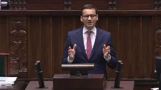 Mateusz Morawiecki podczas debaty w Sejmie