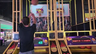 me playing Hot Shot basketball game at Scene 75 in Columbus (33 points) (July 17th, 2022)