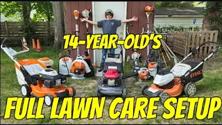 14-YEAR-OLD'S FULL 2024 LAWN CARE SETUP!