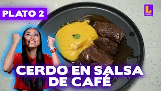 PLATO 2 Plato 2: Cerdo en salsa de café y algarrobina con puré de papa | El Gran Chef Famosos