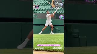 Novak Djokovic vs Jannik Sinner Practice Wimbledon 2023