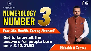 Numerology number 3 characteristics | Numerology for Date of birth 3,12,21 or 30 | Mulank  3