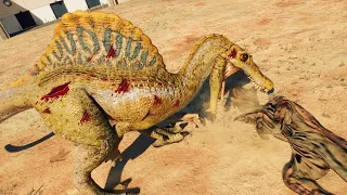 2x SPINOSAURUS vs 3x CARNOTAURUS ARENA BATTLE -Jurassic World Evolution 2