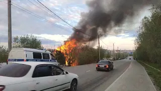 Пожар в Салехарде на улице Б. Кнунянца