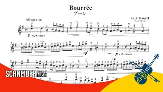 Bourrée, G. F.  Handel | Suzuki Book 2 | Violin Sheet Music [ Partitura para Violino ]