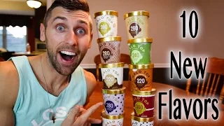 Halo Top Taste Test Review (10 New Flavors!) - The BEST Low calorie Ice Cream?!