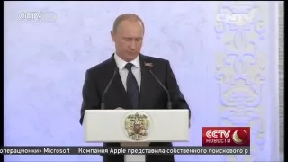 Владимир Путин на торжественном приеме в Кремле