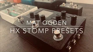 Mat Ogden HX Stomp Bass Presets