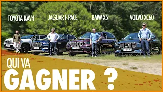BATTLE SUV Hybride 🔋 LEQUEL CHOISIR ?! RAV4 vs F-PACE vs X5 vs XC60 (Mauvaise foi LÉGENDAIRE !)