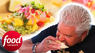 “South Florida On A Plate!” Guy Bites Into JUICY and FRUITY Fish Tacos | Diners, Drive-Ins & Dives