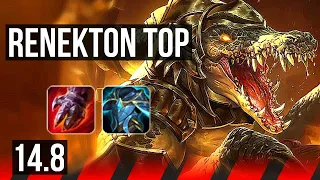 RENEKTON vs GRAGAS (TOP) | 7 solo kills, Godlike, 500+ games, 36k DMG | EUW Master | 14.8