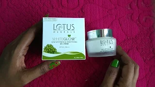 LOTUS Herbals WhiteGlow Gel Creme review in TAMIL