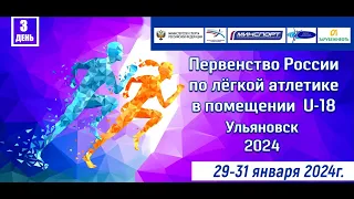 Первенство России по легкой атлетике U18 в помещении , 29.01 - 31.01.2024, 3 день соревнований
