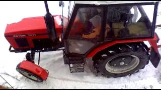 zetor 7211 odhrnování sněhu