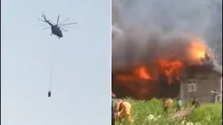 Air Force Choppers Battle Flames In Jammu And Kashmir Village