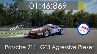 ACC Hotlap Porsche 991ii GT3-R @ Monza - 1:46:869 W/ aggressive preset Setup