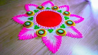 Easy Sankranthi Pandaga Special Simple Chukkala muggu / Traditional Pongal Festival Rangoli