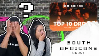 Your favorite SOUTH AFRICANS react -  Top 10 Loopstation Drops | GBB 2021