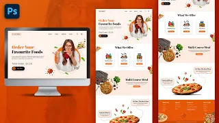 How to Design An Amazing Food Website in Photoshop - Photoshop UI Design Tutorial