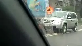 В Твери загорелся грузовик