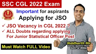 SSC CGL 2022 - JSO Vacancies → Important #ssc_cgl_statistics_course_link_in_description  #ssccgl