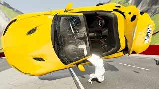 Satisfying Rollover Crashes Real Car Mods Crash Testing - BeamNG.drive