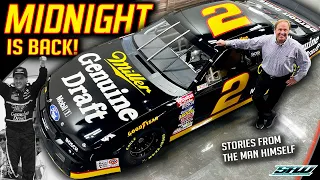 Rusty Wallace's Legendary "Midnight" NASCAR Race Car is Track Ready Again! (Ford C3 Engine Sounds)