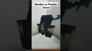 Warden vs Powdered Snow #lifehacks #information #minecraft #mlg #clutch