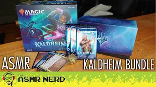 ASMR | Magic: The Gathering Kaldheim Bundle Unboxing (whispering, tapping, MTG)