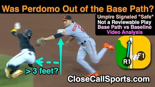 Perdomo Slides Onto Infield Grass to Avoid Orioles Tag - Did Arizona Runner Go Out of the Base Path?