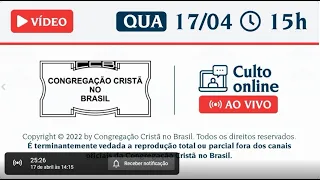 Santo Culto a Deus (Vídeo) - QUA - 17/04/2024 20:00 - (PALAVRA E ORAÇOES)