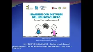 I DISTURBI DEL NEUROSVILUPPO: DALLA DIAGNOSI ALLA TERAPIA – dott.  A. Bozzi – terapista neuro