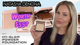 *NEW* NATASHA DENONA HY-GLAM POWDER FOUNDATION | 9 Hour Wear Test on Mature Skin | Is It Worth $55?