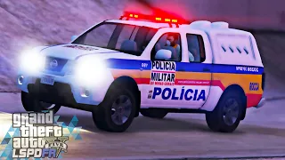 ASSALTANTES DE CARRO FORTE - PMMG - GTA V Rotina Policial - GTA V MOD POLICIA