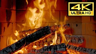 🔥Cozy Fireplace 4K.🔥Crackling Sounds🔥Soothing Fireplace Background📕Study Background HD