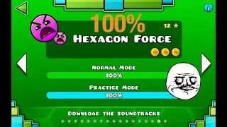 Geometry Dash level 16 Hexagon Force 100% all coins