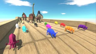Race to eat Neon Cape Buffaloes - Animal Revolt Battle Simulator