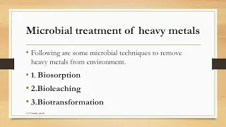 Microbial treatment of heavy metals  |Bioremdiation and biodegrdation| A-Z Concepts guide