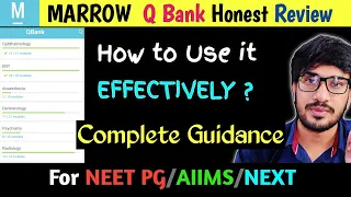 Marrow Q Bank Honest Review||How to use it for NEET PG/NEXT?