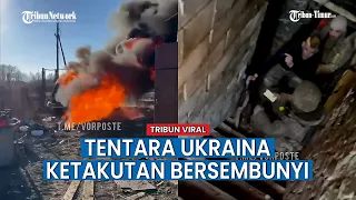 Mobil Militer Terbakar Diserang Rusia, Tentara Ukraina Kalang Kabut